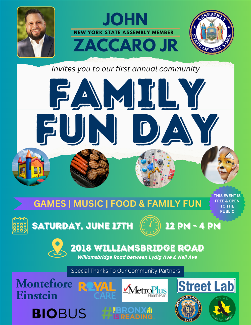 This is an image regarding the details of Family Fun day!